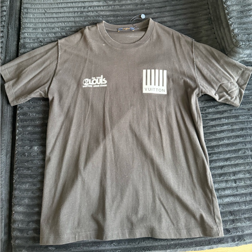 Louis Vuitton Black Barcode Logo T-Shirt